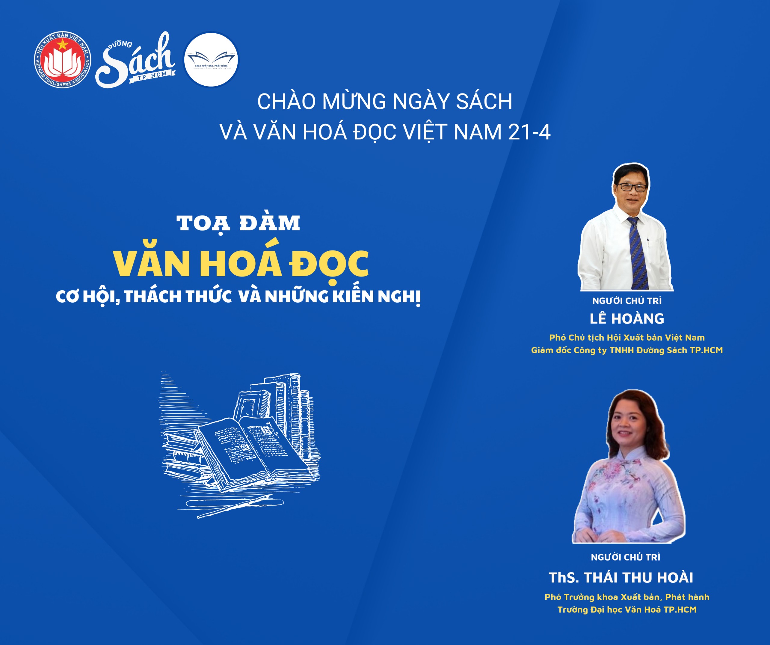 SẮP DIỄN RA TỌA ĐÀM TRỰC TUYẾN CHÀO MỪNG NGÀY SÁCH VÀ VĂN HÓA ĐỌC VIỆT NAM 21/4