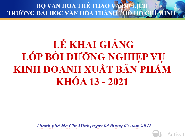 Khai giảng lớp Bồi dưỡng nghiệp vụ Kinh doanh Xuất bản phẩm khóa 13